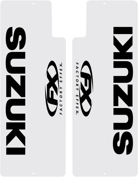Factory Effex - 08-38404 - Fork Shield Decal - Upper - Suzuki - Black