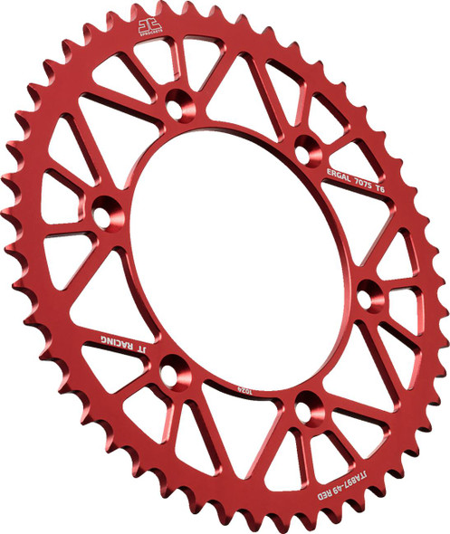 Jt Sprockets - JTA897.49RED - Rear Sprocket - Aluminum - 49 Tooth - Red - Gas Gas/Husqvarna/Husaberg/KTM