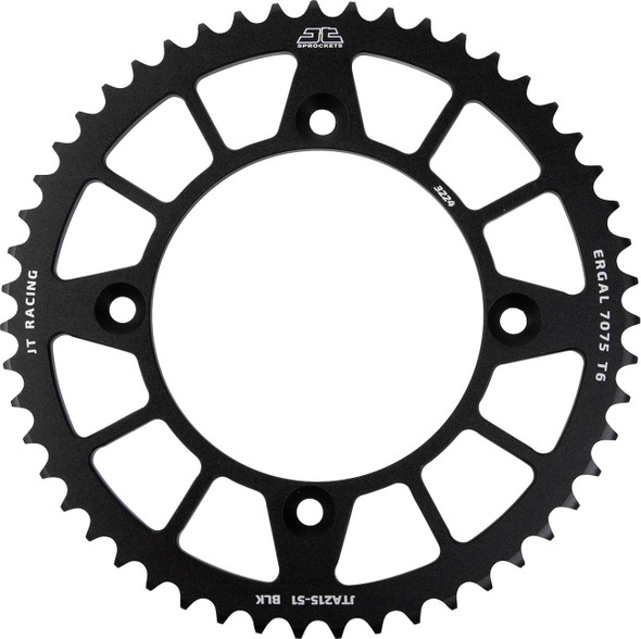 Jt Sprockets - JTA215.51BLK - Rear Sprocket - Aluminum - 51 Tooth - Black - Honda