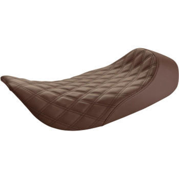 Saddlemen - Brown Renegade Lattice-Stitch Solo Seat fits '99-'07 FLHR/FLHX Models (Except FLHRS)