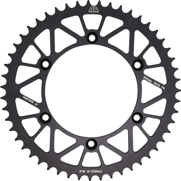 Jt Sprockets - JTA822.51BLK - Rear Sprocket - 520 - Black - 51 Tooth