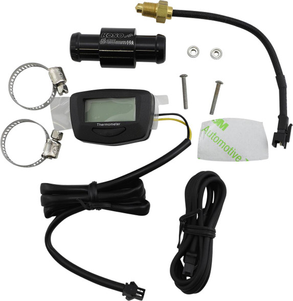 Koso North America - BA074200-16 - Proton Water Temperature Gauge - With 16 mm Adapter