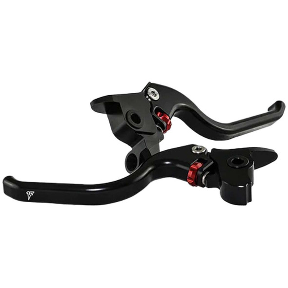 1FNGR - Black Anodized HD Levers with Red Adjuster fits '17-'20 Touring Models