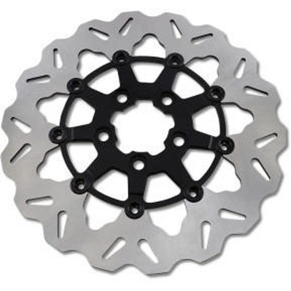 Galfer - 11.8" Wave® Rear Full-Floating Brake Rotor W/ Black Carrier fits '08 & Up FLHT/FLHR/FLTR/FLHX Models