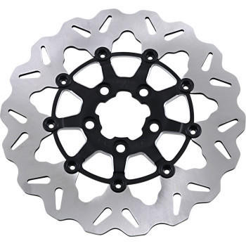 Galfer - 11.8" Rear Full-Floating Brake Rotor W/ Black/Machined Carrier fits '08-'20 FLHT/FLHR/FLTR/FLHX Models