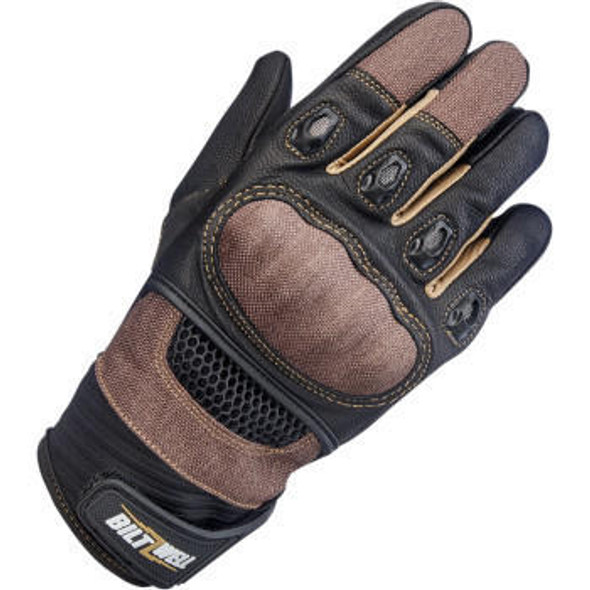  Biltwell Bridgeport Gloves - Chocolate/Black 