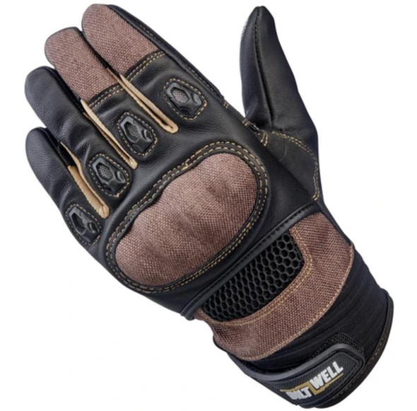  Biltwell Bridgeport Gloves - Chocolate/Black 