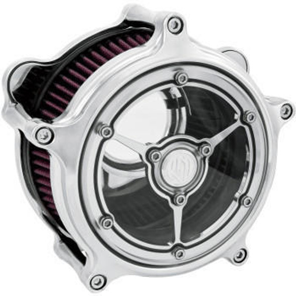 Roland Sands Design - Chrome Clarity Air Cleaner fits '01-'17 Twin Cam EFI Models and '99-'06 CV Carb - Cable Throttle