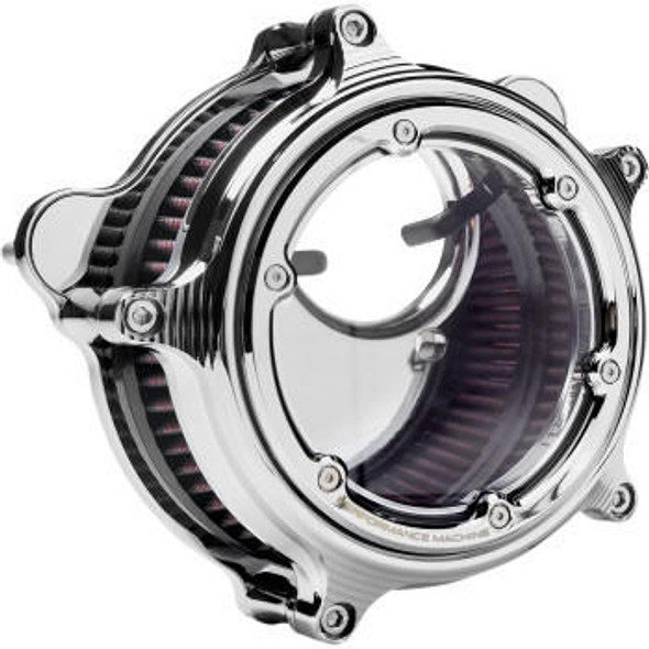 Performance Machine - Chrome Vision Series Air Cleaner fits '08-'17 Twin Cam - Electronic Throttle