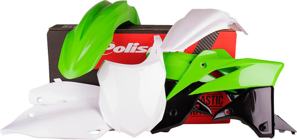 Polisport - 90625 - Body Kit - Complete - '14 - '15 OEM Green/Black/White - KX 250F