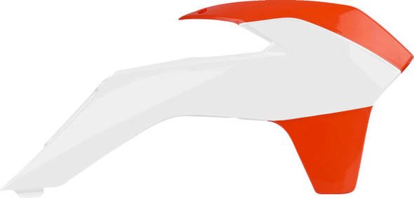 Polisport - 8417400001 - Radiator Cover - White/Orange - KTM