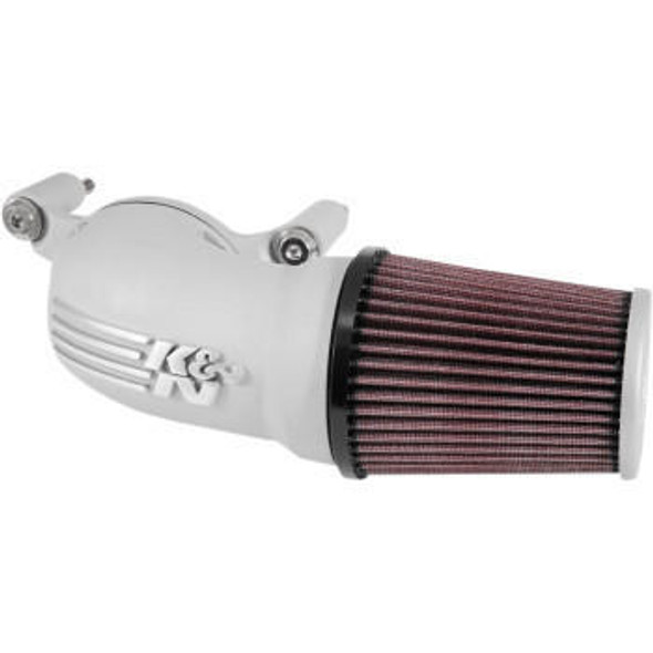  K&N - Satin Silver Aircharger® Intake System W/ Cast Aluminum Intake Tubes fits '01-'17 Twin Cam EFI Models - Cable Throttle² 