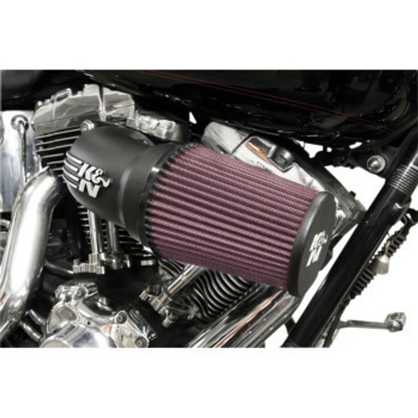 K&N - Satin Black Aircharger® Intake System W/ Cast Aluminum Intake Tubes fits '08-'17 Twin Cam - Electronic Throttle