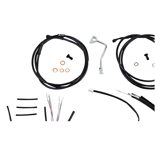 Burly Brand - Black Handlebar Cable/Line Install Kit for 14" Ape Hanger Bar fits '16 FLTRU, '15-'16 FLTRX/FLTRXS Models (W/ ABS)