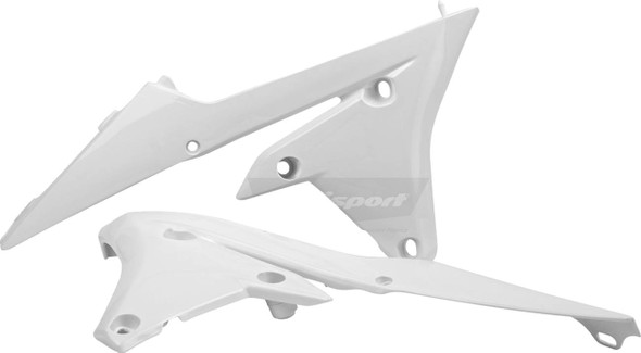 Polisport - 8417200002 - Radiator Cover - White - YZF/YZFX | WRF