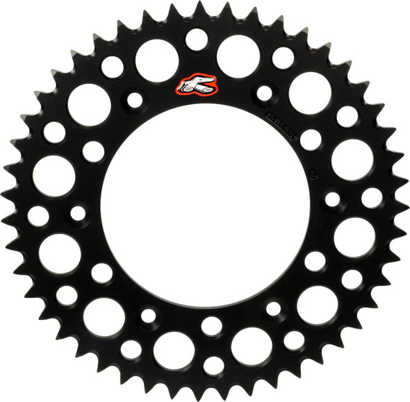 Renthal - 441U-428-50GPBK - Rear Sprocket - Aluminum - 50 Tooth - Black - Gas Gas/Husqvarna/KTM