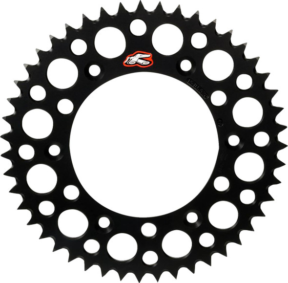 Renthal - 441U-428-46GPBK - Rear Sprocket - Aluminum - 46 Tooth - Black - Gas Gas/Husqvarna/KTM