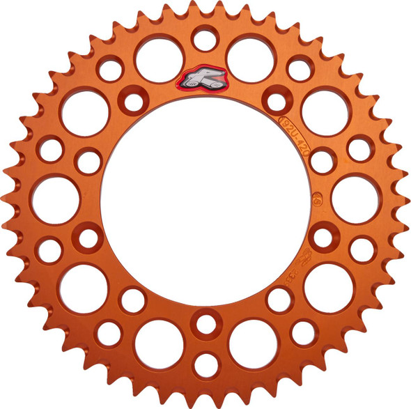 Renthal - 192U-420-46GPOR - Rear Sprocket - Aluminum - 46 Tooth - Orange - Gas Gas/Husqvarna/KTM
