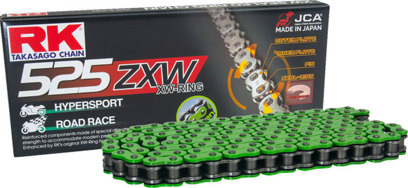 Rk - MM525ZXW-RL - 525 ZXW - Connecting Link - Rivet - Green