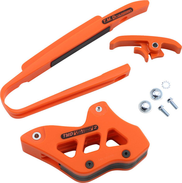 T.M. Designworks - KTM-225-OR - Chain Guide/Slider - KTM/Husaberg - Orange