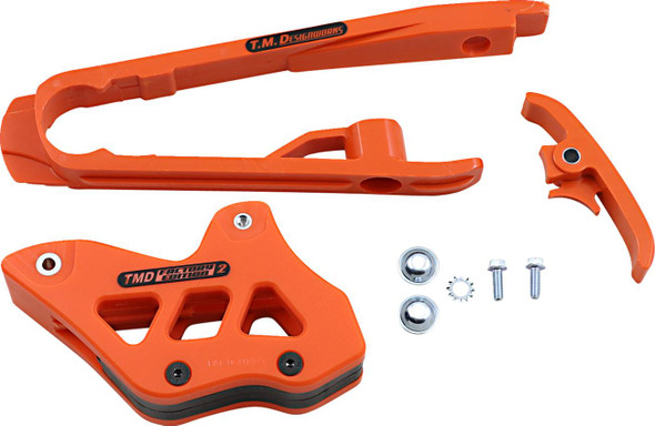 T.M. Designworks - DCK-KT4-OR - Chain Guide/Slider - KTM/Gas Gas - Orange
