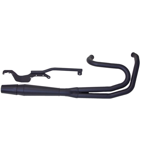  Thunderheader -  Black 2-Into-1 Exhaust System fits '93-'98 Dyna Models W/ Mid & Forward Controls 