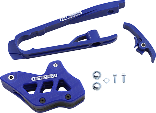 T.M. Designworks - DCK-KT4-BUS - Chain Guide/Slider - KTM/Husqvarna/Gas Gas - Blue