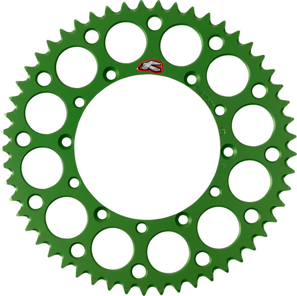 Renthal - 112U-520-53GEGN - Rear Sprocket - Aluminum - 53 Tooth - Green - Kawasaki