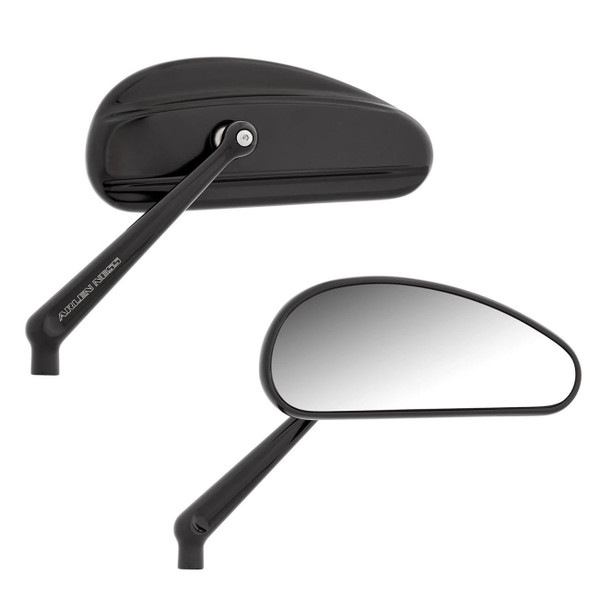 Arlen Ness Downdraft Forged Mirrors Black Anodized