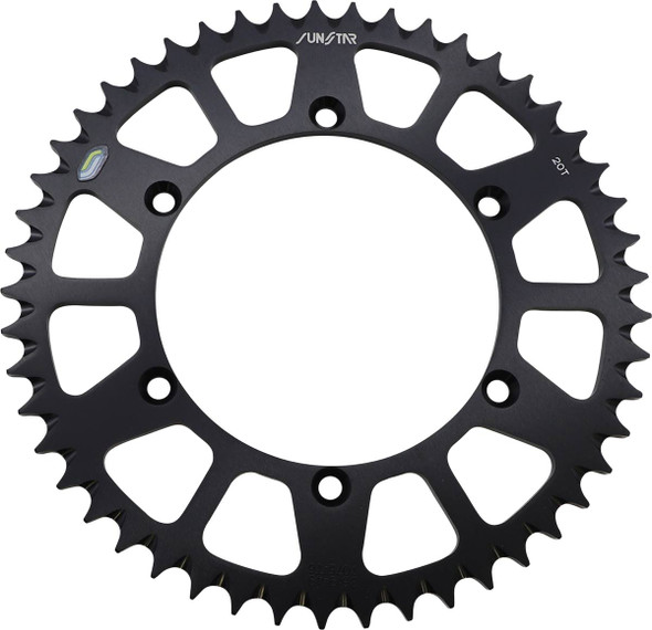 Sunstar Sprockets - 5-361949BK - Rear Sprocket - 49 Tooth - Kawasaki/Suzuki - Works/Black