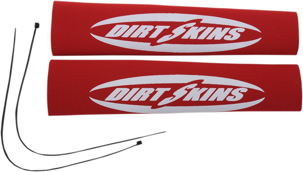 Schampa & Dirt Skins - DSFRKSEAL15-3 - Fork Covers - 2 mm Neoprene - Red/White - 12.25" Standard