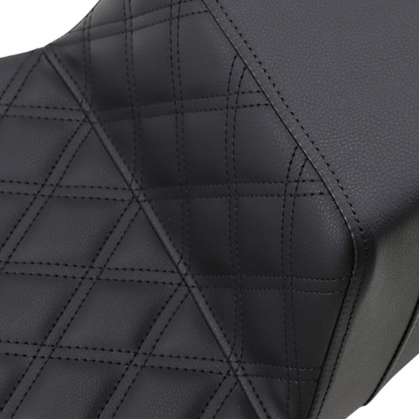 Saddlemen - Black Front Lattice Stitch Extended Reach Step-Up Seat fits '08-'25 Touring Models (Except '23 FLHXSE/​FLTRXSE) & '09-'13 H-D FL Trikes