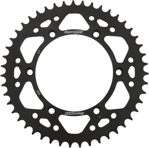 Supersprox - RFE-808-47-BLK - Steel Rear Sprocket - 47 Tooth