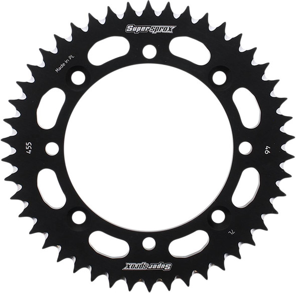 Supersprox - RAL-455-46-BLK - Rear Sprocket - Black - Kawasaki/Suzuki - 46 Tooth