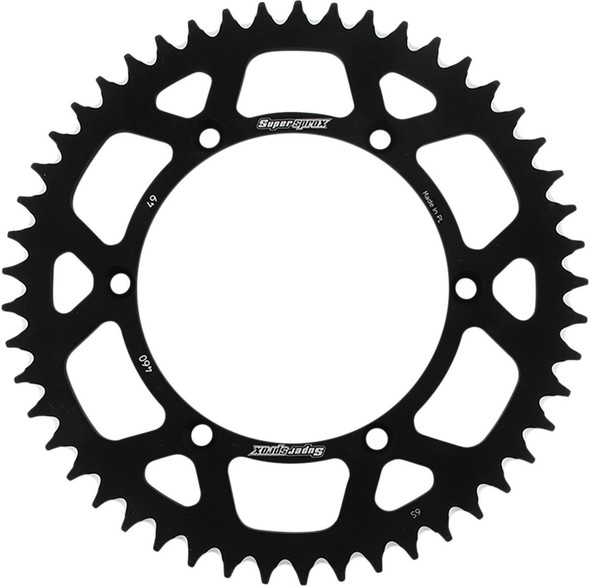Supersprox - RAL-460-49-BLK - Rear Sprocket - Black - Kawasaki/Suzuki - 49 Tooth