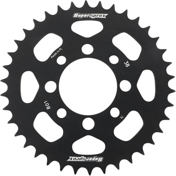 Supersprox - RAL-801-38-BLK - Rear Sprocket - Black - Kawasaki/Suzuki - 38 Tooth
