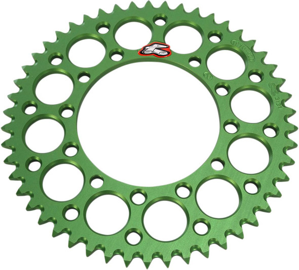 Renthal - 191U-420-50GEGN - Rear Sprocket - Aluminum - 50 Tooth - Green - Kawasaki