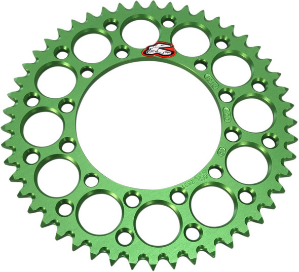 Renthal - 191U-420-49GEGN - Rear Sprocket - Aluminum - 49 Tooth - Green - Kawasaki