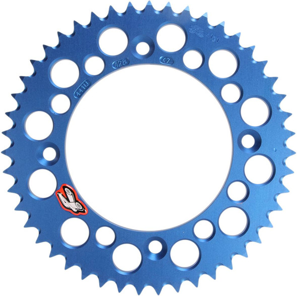 Renthal - 441U-428-47GPBU - Rear Sprocket - Aluminum - 47 Tooth - Blue - Gas Gas/Husqvarna/KTM