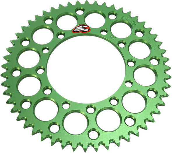 Renthal - 191U-420-52GEGN - Rear Sprocket - Aluminum - 52 Tooth - Green - Kawasaki