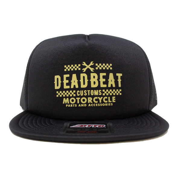  Deadbeat Customs Checkered Foam Snapback Hat - Black 