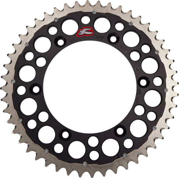Renthal - 1500-520-48GPBK - Twinring™ Rear Sprocket - 48 Tooth - Black - Yamaha
