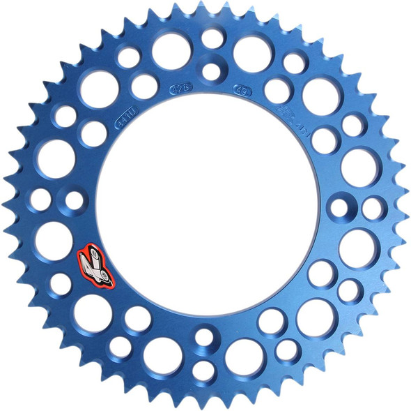 Renthal - 441U-428-49GPBU - Rear Sprocket - Aluminum - 49 Tooth - Blue - Gas Gas/Husqvarna/KTM
