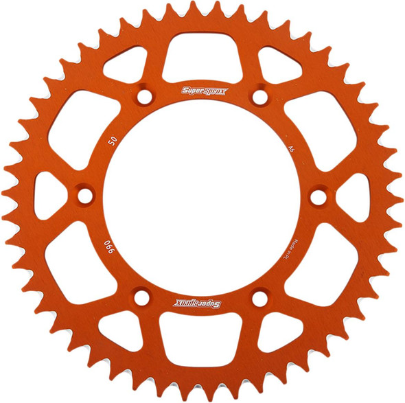 Supersprox - RAL-990-50-ORG - Rear Sprocket - Orange - KTM/Husqvarna/Husaberg - 50 Tooth