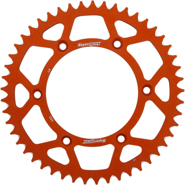 Supersprox - RAL-990-49-ORG - Rear Sprocket - Orange - KTM/Husqvarna/Husaberg - 49 Tooth