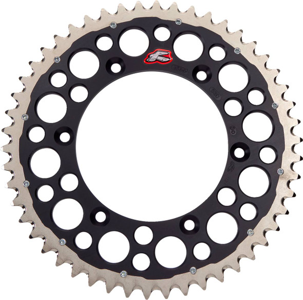 Renthal - 1500-520-50GPBK - Twinring™ Rear Sprocket - 50 Tooth - Black - Yamaha