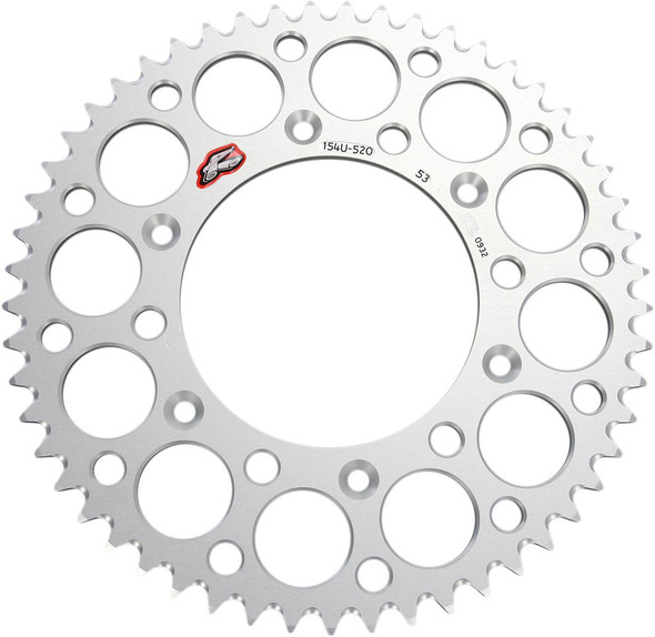 Renthal - 154U-520-53GRSI - Rear Sprocket - Aluminum - 53 Tooth - Silver - Honda