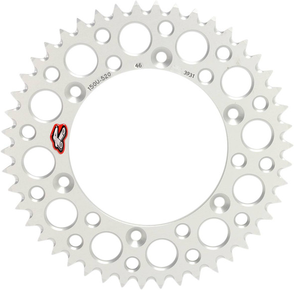 Renthal - 150U-520-46GBSI - Rear Sprocket - Aluminum - 46 Tooth - Silver - Yamaha