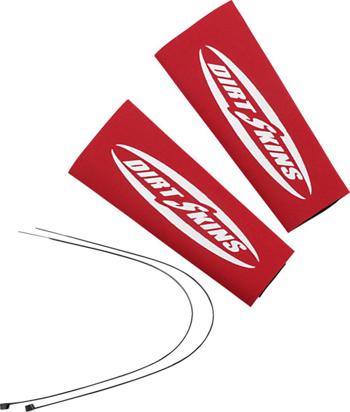 Schampa & Dirt Skins - DSFRKSEAL11-3 - Fork Covers - 2 mm Neoprene - Red/White - 7.5" Standard