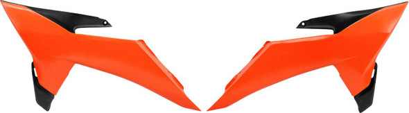 Ufo - KT05025#FFLU - Radiator Covers - Fluorescent Orange/Black - KTM